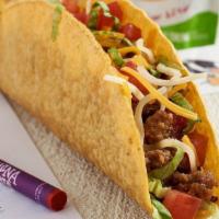 Taco · Beef, Chicken or Bean (soft or hard shell). 570-789 CAL