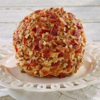 Pimento Cheese Ball · Our homemade pimento cheese covered in crunchy pecans and crispy bacon.