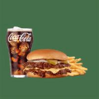 Original Double Steakburger With Cheese Combo · American cheese with a choice to add ketchup, pickle, onion, lettuce, tomato, mustard and ma...