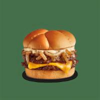 Butter Double Steakburger · American cheese and grilled onions with salted butter melted on top.
