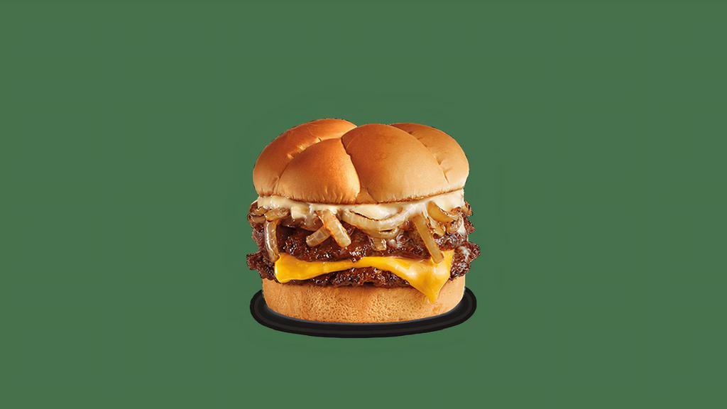Butter Double Steakburger · American cheese and grilled onions with salted butter melted on top.