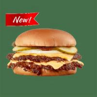 Double Steakburger Double Cheese  · Two Steakburger patties, two slices of American cheese with choice of pickle, onion, ketchup...