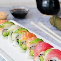 Rainbow Roll · MSC Kanikama, hamachi, tuna, salmon, avocado
