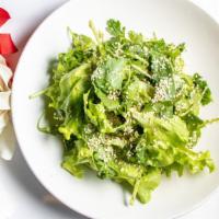 Green Salad · Local grown Muir and butter lettuces, young kale, flat-leaf parsley, benne seed vinaigrette,...