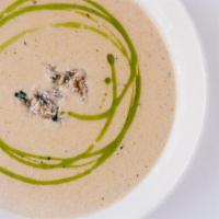 She-Crab Soup Bowl · Soup fresh cream and sherry. Consuming raw or undercooked meats, poultry, seafood, shellfish...