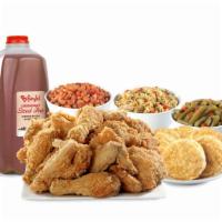 12 Piece Super Tailgate (Feeds 6) · 12 pieces of perfectly seasoned chicken, 3 picnic fixin’s, 6 made-from-scratch biscuits and ...