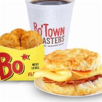 Bacon, Egg & Cheese Biscuit (Combo) · Fluffy egg, hardwood-smoked bacon and American cheese on a made-from-scratch buttermilk bisc...