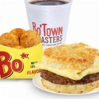 Sausage & Egg Biscuit (Combo) · Our zesty sausage on a made-from-scratch buttermilk biscuit, topped with an egg, served with...