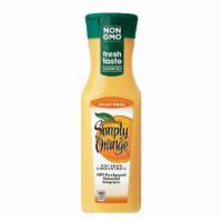 Simply Orange Juice · 100% orange juice not from concentrate, served in an 11.5oz bottle. 160 Cal.