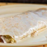 Super Burritos · A large flour tortilla filled with rice, beans, lettuce, pico de gallo, sour cream, jalapeño...