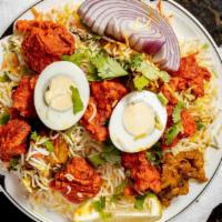 Special Hyderabadi Chicken Biryani · All curry come with basmati rice.