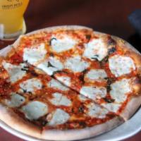 Margherita Pizza · fresh mozzarella, tomato sauce, pecorino romano and basil