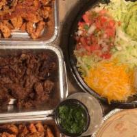 12 Taco Sampler · Everything served on the side. Includes, Chicken, Steak, Pork Loin (Pastor with Pineapple), ...