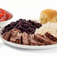 Churrasco Steak - With Rice And Beans And 1 Additional Side · Tender USDA Choice Churrasco Steak seasoned & grilled to perfection for rich flavor, served ...