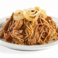 Mojo Roast Pork -  Entrée Only · Slow roasted in a mojo juice blend, our pork is a moist and tender marvel crowned with sauté...