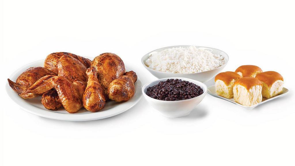 Original Family Meal · Whole Chicken, white rice, black beans and 4 rolls