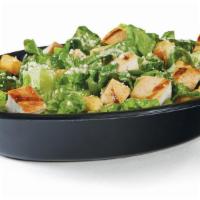 Chicken Caesar Salad · Our original Caesar dressing recipe and zesty croutons tossed in romaine lettuce, Parmesan c...