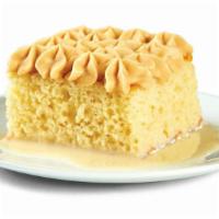 Cuatro Leches · Delicious sponge cake with Dulce de Leche topping.