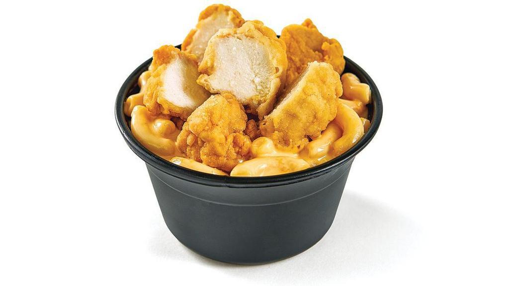 Kids Tropichop® Bowl · Served w/one side, apple juice or fountain drink and a dessert - Choose from three bases - white or brown rice & beans, mac & cheese, or mashed potatoes & gravy with kernel corn - and top with grilled chicken or Crispy Pollo Bites™.
