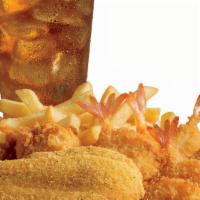Flounder & Shrimp Combo · One piece of delicate Flounder hand-breaded with our Southern Style breading, fried to gold'...