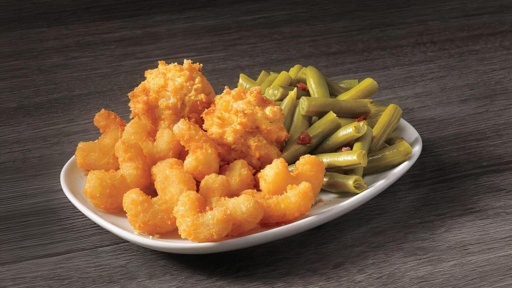 Kid'S Popcorn Shrimp Meal · A plentiful portion of tender, breaded bite-sized shrimp with a choice of side, drink, and 3D Fun Pack.