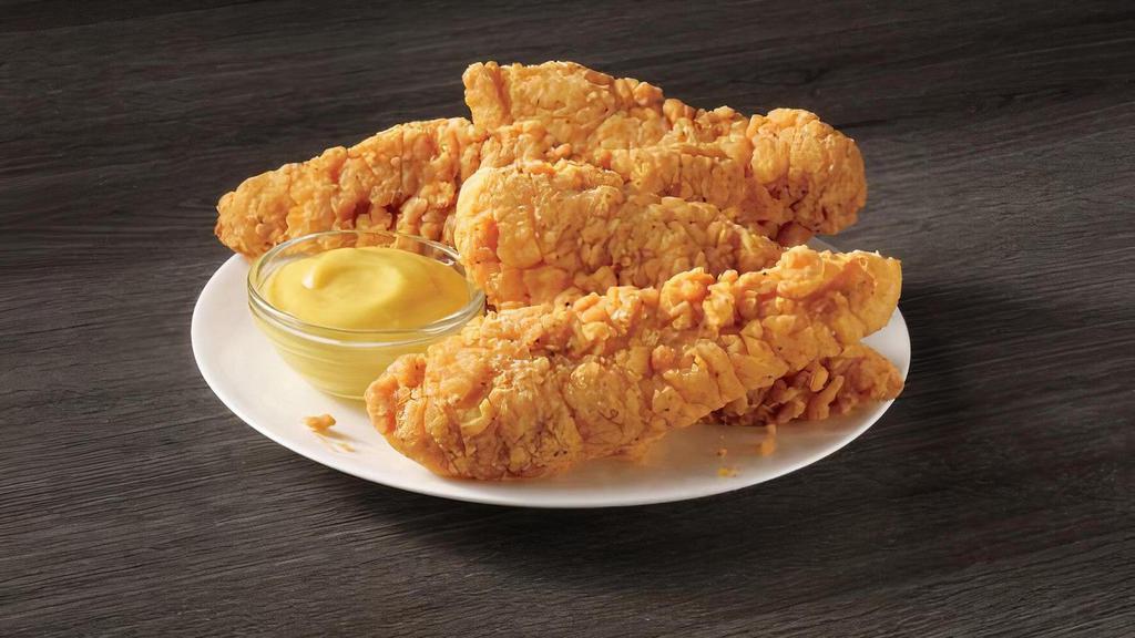 4 Piece Chicken · Looking for surf and turf? Add four pieces of our breaded chicken tenders to any meal.