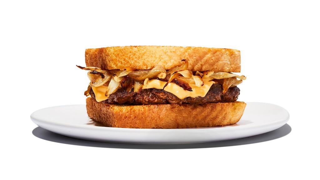 Patty Melt · As great sandwiches go, it is hard to beat a patty melt. One 1/4 lb beef patty, slices of American cheese and caramelized onions grilled on Texas toast. Includes choice of fries.