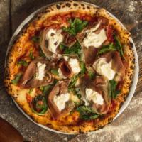 Piccola Pizza
 · Hand crush tomato, mozzarella, arugula, stracciatella, prosciutto di parma, fresh basil, and...