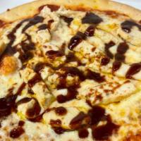 Pizza Chicken Bbq · Tomato sauce, oregano, mozzarella, black pepper, extra virgin olive oil, chicken, bbq sauce