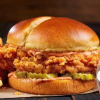 Zaxby'S ® Signature Sandwich · You know it’s a big deal when Zax Sauce® is involved. A big ol’ white breast meat fillet tha...