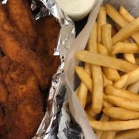 Chicken Tenders With Fries · Two pieces.