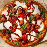 Sausage And Spicy Pepper Pizza · Your choice of 10