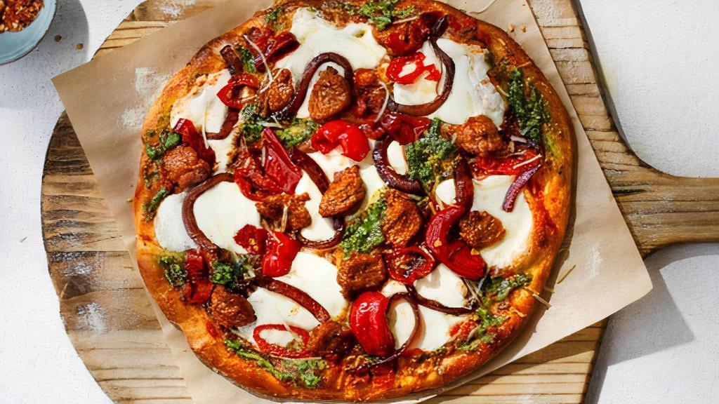 Sausage And Spicy Pepper Pizza · Your choice of 10