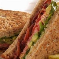 Bacon Lovers Blt&A Platter · Baked bacon, lettuce, avocado, Jack cheese and a choice of red or fried green tomatoes with ...