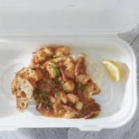 Gluten-Friendly Shrimp & Grits - Brunch Boxes · Gulf shrimp and andouille sautéed with red peppers and onions in a spicy low country reducti...