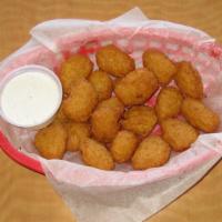 Corn Nuggets · Sweet corn bites, crunchy on the outside, moist on the inside