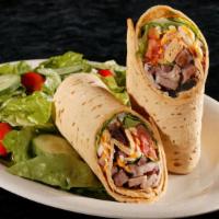 Southwest Wrap · Smoked turkey breast, bbq pork or mesquite-grilled chicken breast blended with corn, black b...