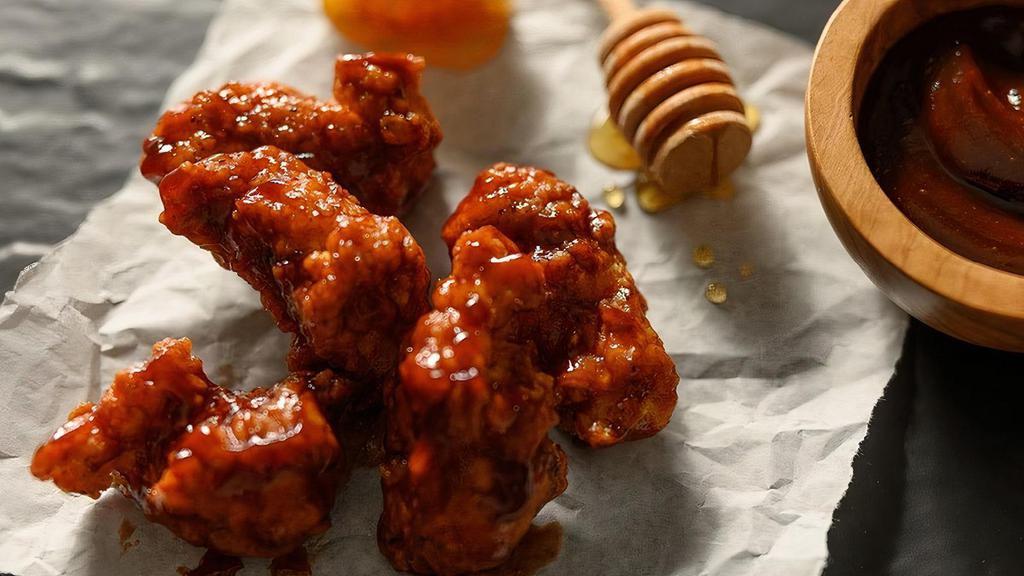 5 Boneless Wings · 5 Deep fried boneless chicken wings seasoned with our signature seasoning blend, served with your choice of our signature wing sauces or dry rubs.. Wing orders include a side of celery and choice of ranch or bleu cheese.