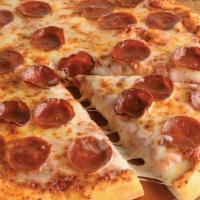 Whole Pepperoni Pizza · Pepperoni pizza made with vine-ripened tomato sauce, mozzarella cheese, and provolone cheese.
