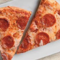 Double Slice Pepperoni Pizza · Two slices of pepperoni pizza made with vine-ripened tomato sauce, mozzarella cheese, and pr...
