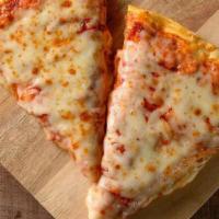 Double Slice Cheese Pizza · Two slices of cheese pizza made with vine-ripened tomato sauce, mozzarella cheese, and provo...