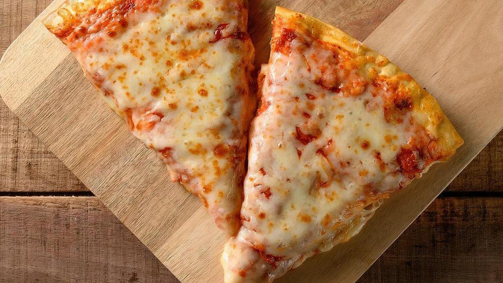Double Slice Cheese Pizza · Two slices of cheese pizza made with vine-ripened tomato sauce, mozzarella cheese, and provolone cheese.