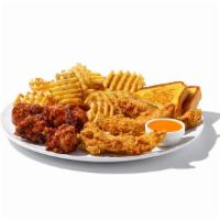 Tenders And Boneless Wings Combo · Hand-battered and breaded tenders (3) with boneless wings (5) served with choice of sauce/dr...