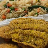 4Pc Fish · With fries or fried rice, hush puppy, cole slaw