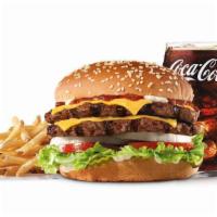 Super Star® With Cheese Combo · Two charbroiled all-beef patties, two slices of American cheese, lettuce, tomato, sliced oni...