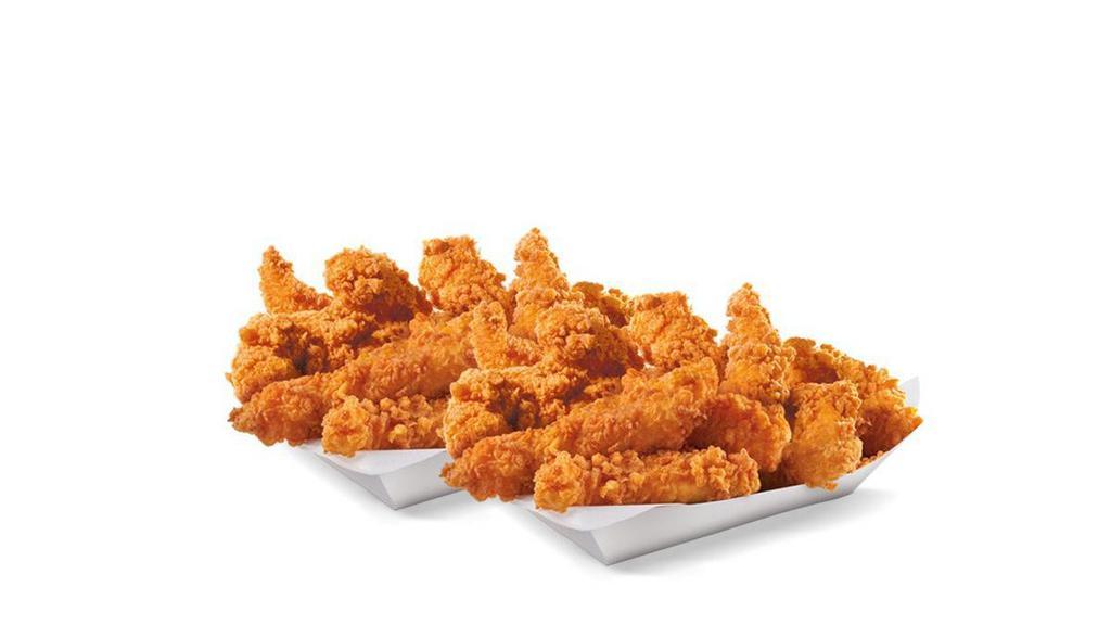 20 Piece - Hand-Breaded Chicken Tenders™ Box · Premium, all-white meat chicken, hand dipped in buttermilk, lightly breaded and fried to a golden brown. Served with a choice of dipping sauce.