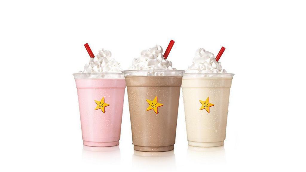 Hand-Scooped Ice Cream Shake™  · Creamy, hand-scooped ice cream blended with real milk and topped with Whipped Topping. Available in chocolate, vanilla, and strawberry.