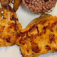 Grilled Chicken Breast With Sauté Onions · 