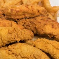 Combo #2:  Perch & Tenders · 3pcs perch, 3 tenders and, coleslaw  and fries.