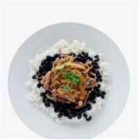 Meal 13 · Pork with rice and beans bowl.